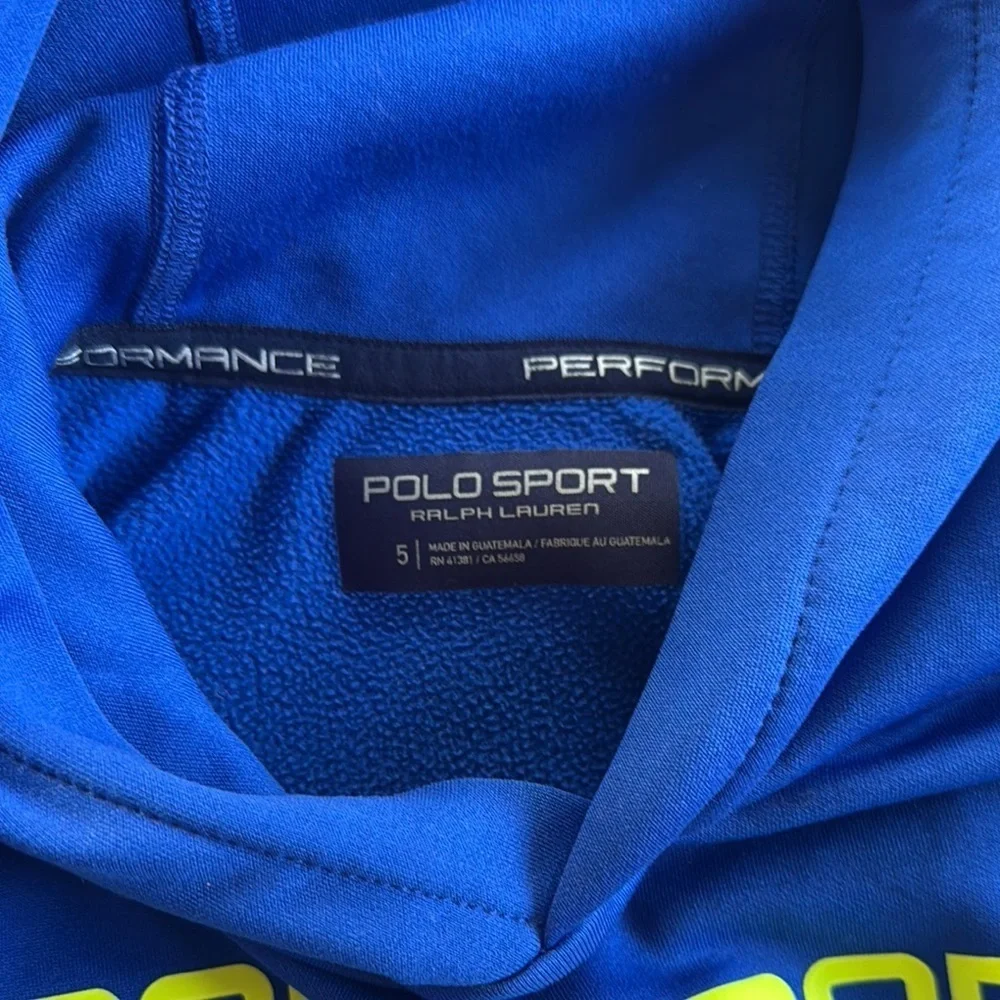 Ralph Lauren Blue Hoodie Sweatshirt Polo Sport